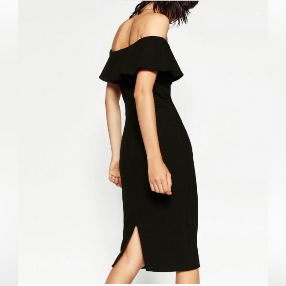 Zara off-the-shoulder midi dress